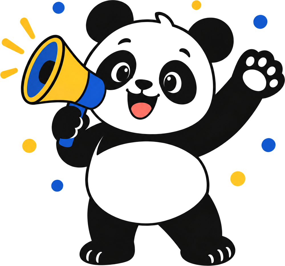 Clark Elementary panda mascot